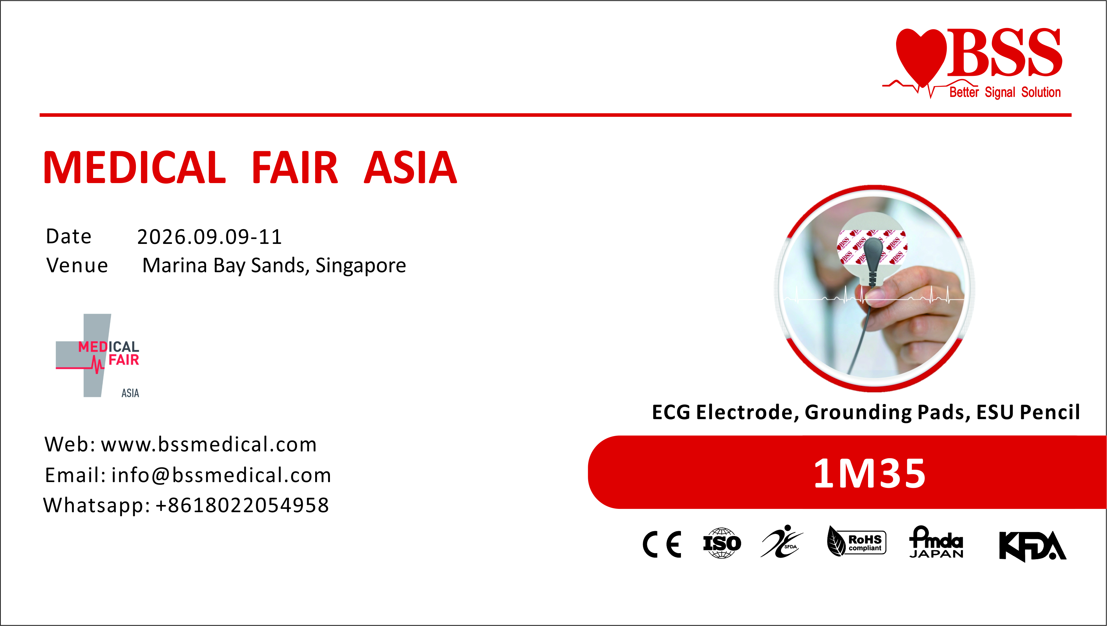Welcome to Visit BSS at MEDICAL FAIR ASIA (SINGAPORE): 1M35