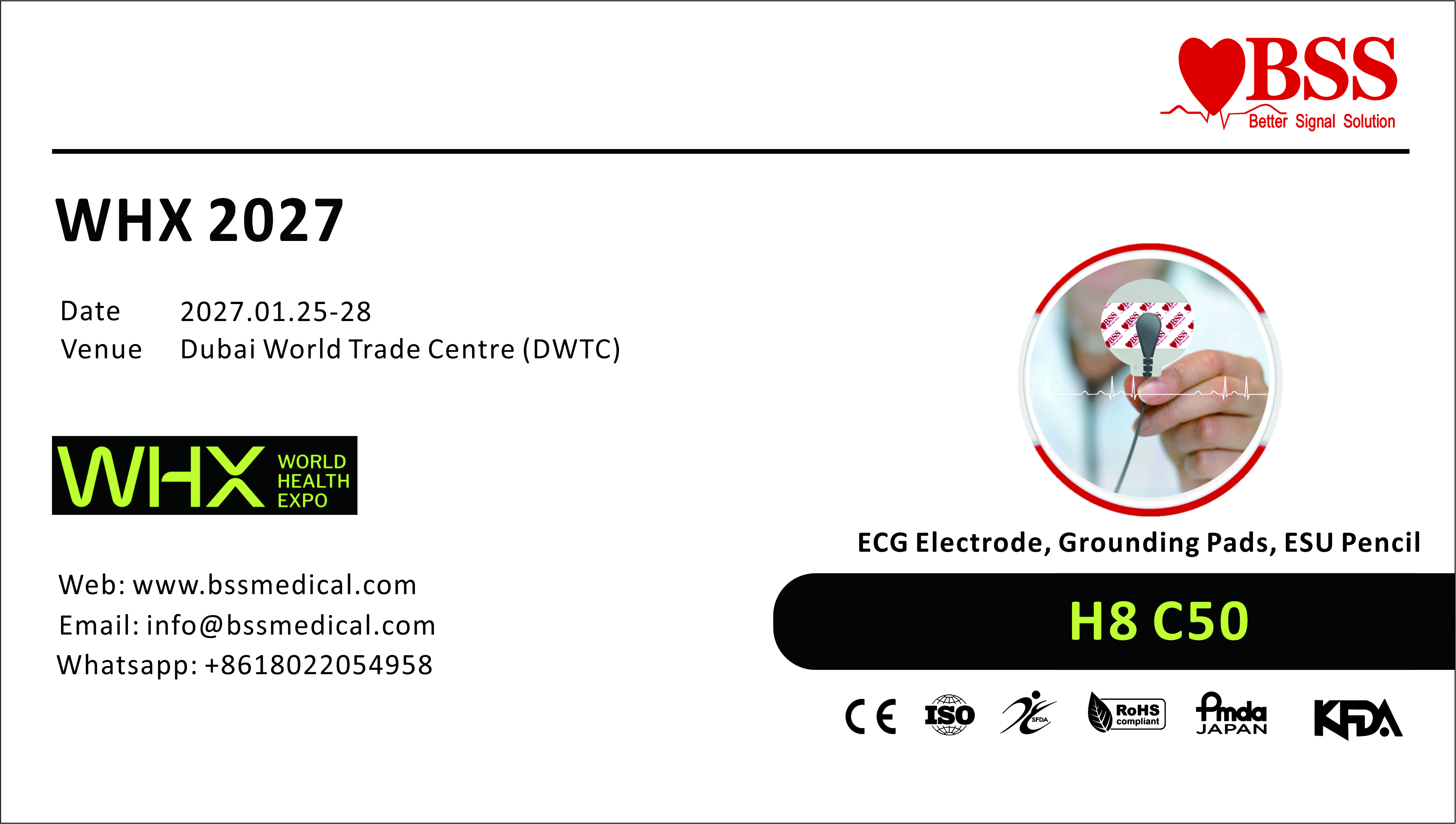 Welcome to Visit BSS at WHX 2027: H8 C50  Dubai World Trade Centre (DWTC)
